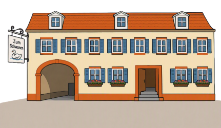 Das Bild zeigt das Bürgerhaus zum Schwanen.