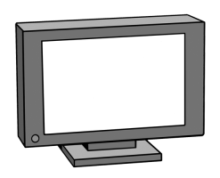 Auf dem Bild sieht man einen Fernseher.