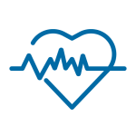 Das Bild zeigt ein schlagendes Herz.