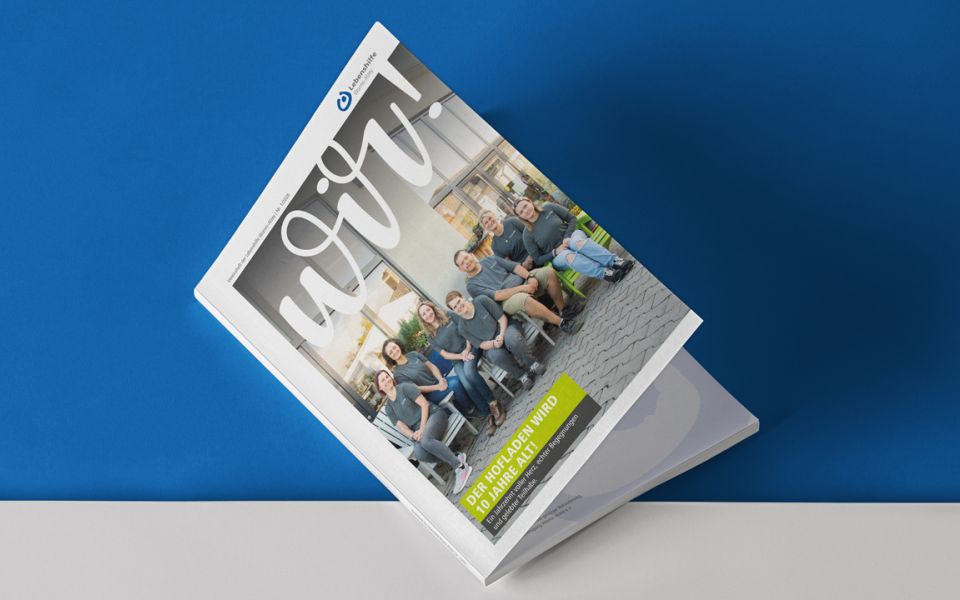 Auf dem Bild sieht man das Wir Magazin.